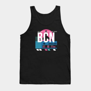 Barcelona (BCN) Airport // Sunset Baggage Tag Tank Top